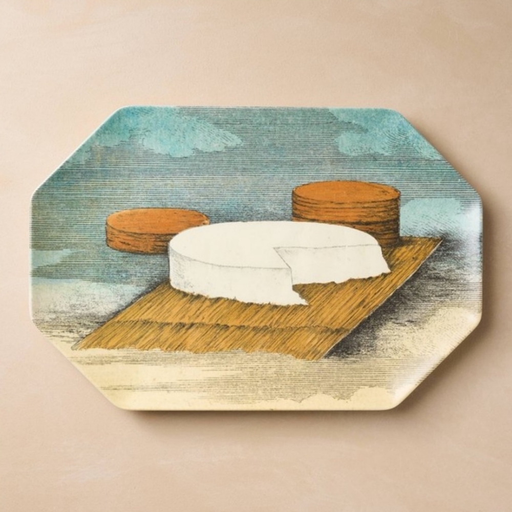 John Derian NWT Hexagon Melamine Cheese Serving Platter BPA-free 15"x10"